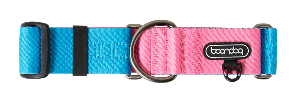 [BOONDOG] Martingale Wide Collar Aqua Pink