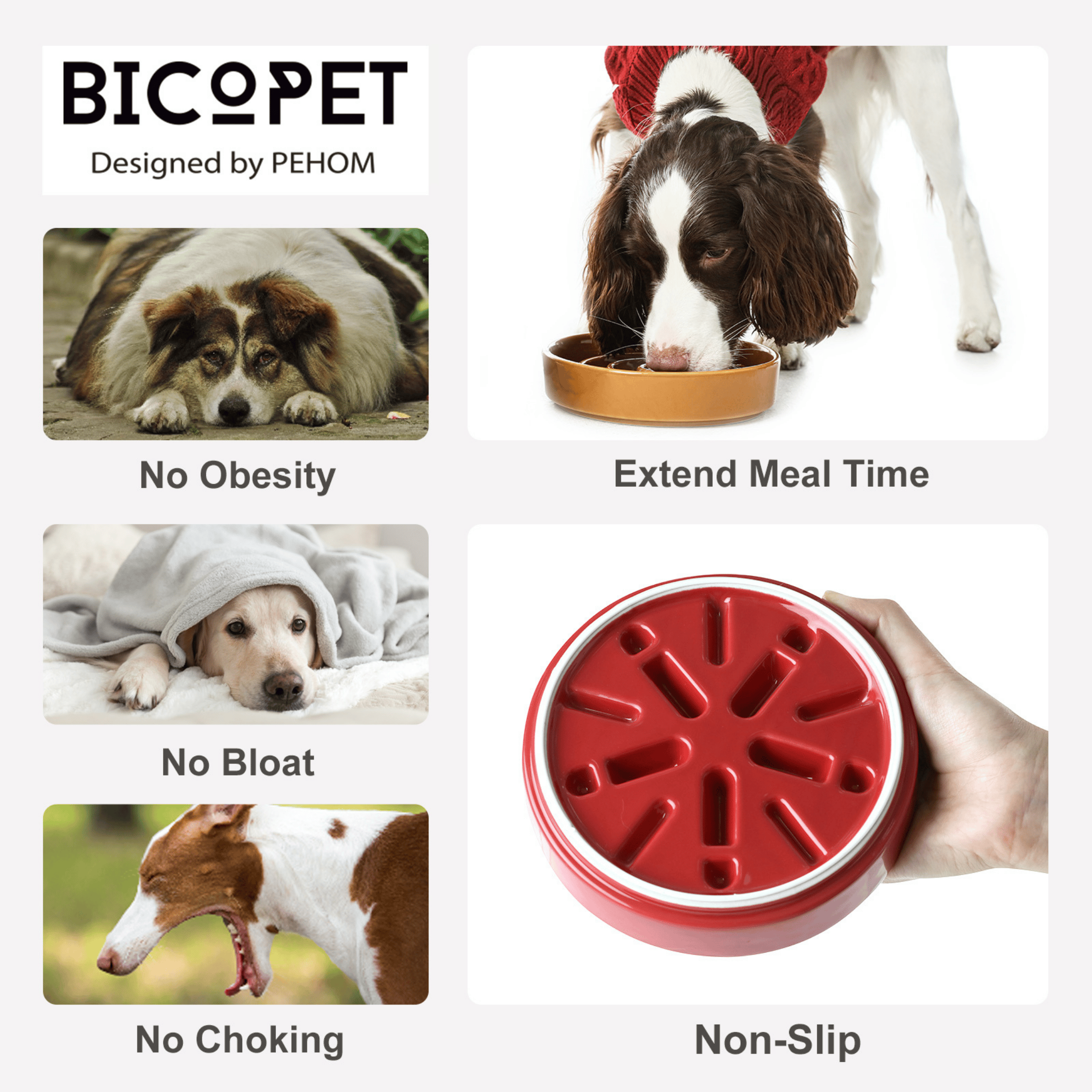 [SET WAVE] Slow Feeder Dog Bowls - Pink M