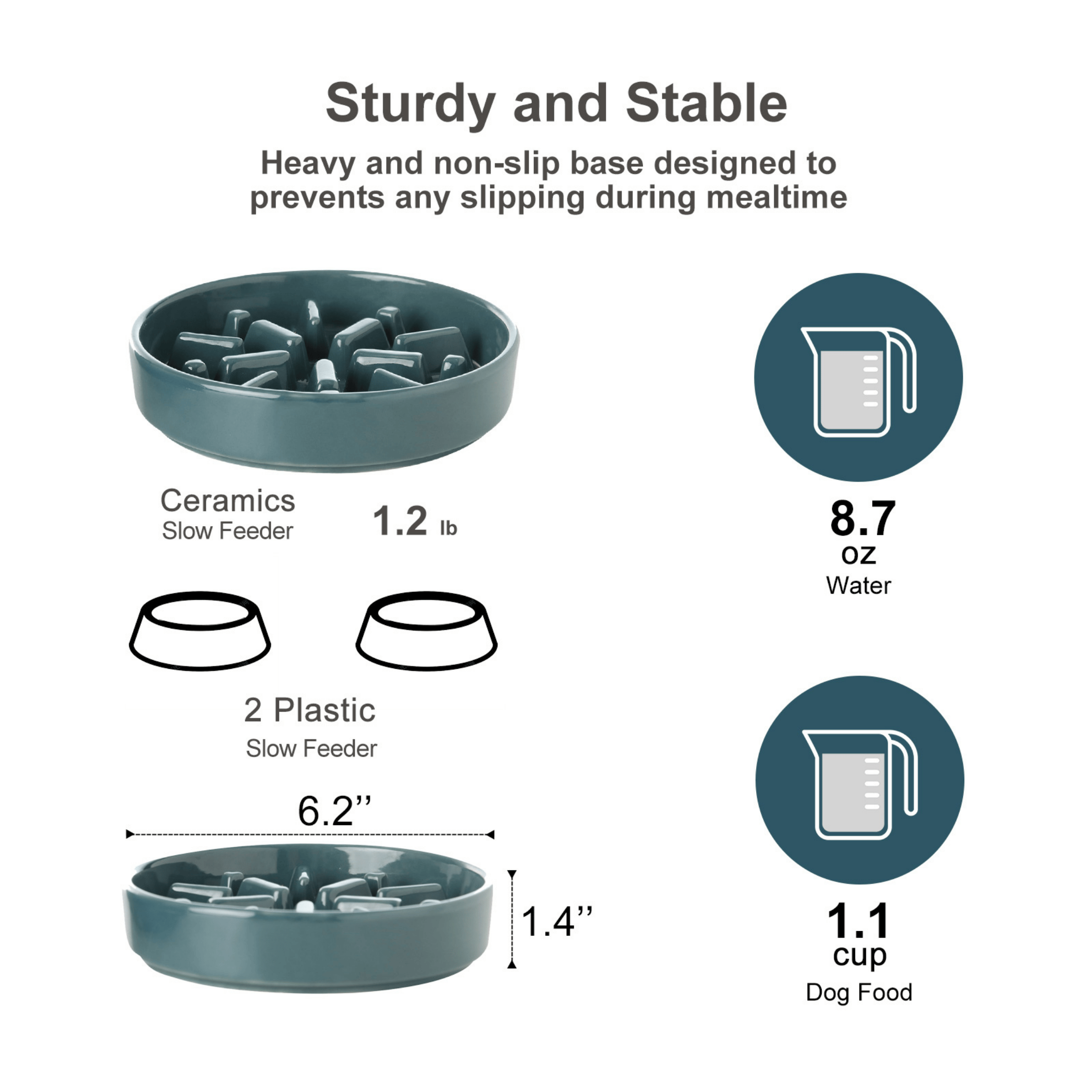 [SPARK] Slow Feeder Dog Bowls - Blue S