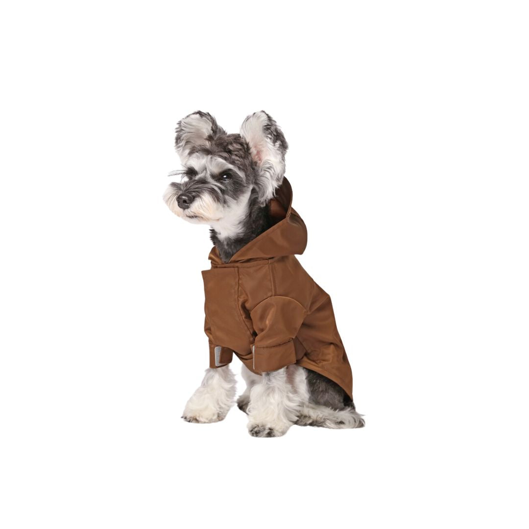 TRIBECA ADJUSTABLE VELCRO RAINCOAT - CHOCO