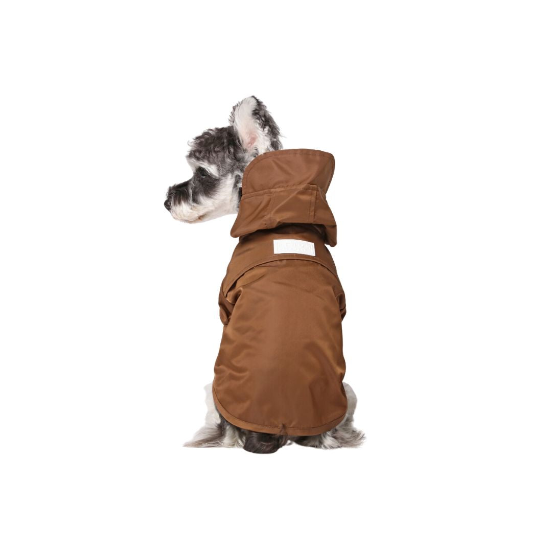 TRIBECA ADJUSTABLE VELCRO RAINCOAT - CHOCO