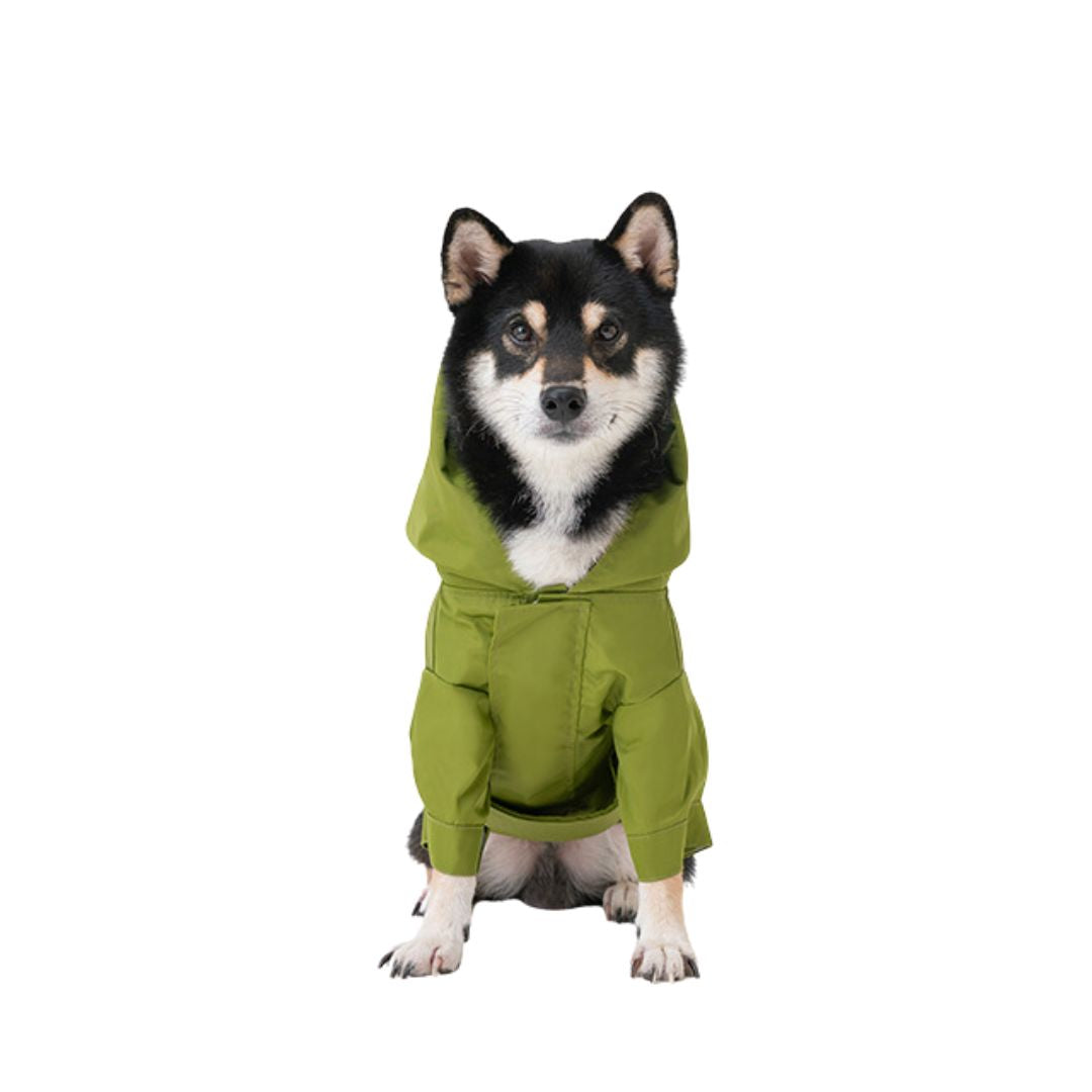 TRIBECA ADJUSTABLE VELCRO RAINCOAT - OLIVE