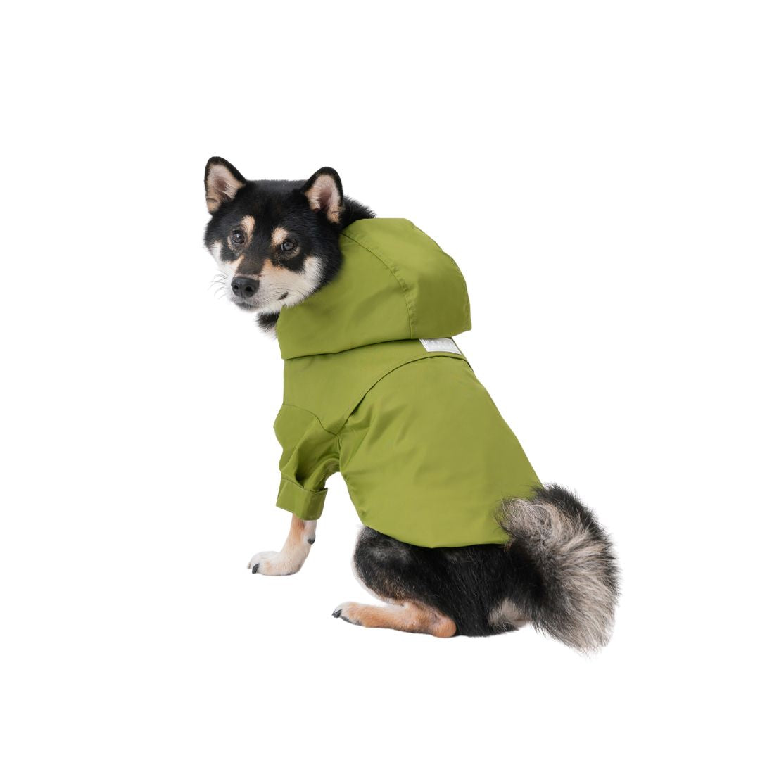 TRIBECA ADJUSTABLE VELCRO RAINCOAT - OLIVE