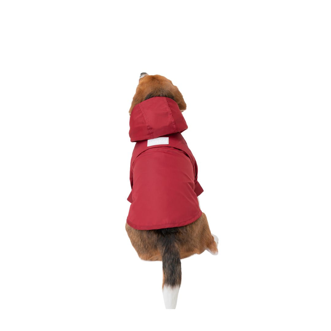 TRIBECA ADJUSTABLE VELCRO RAINCOAT - BURGUNDY