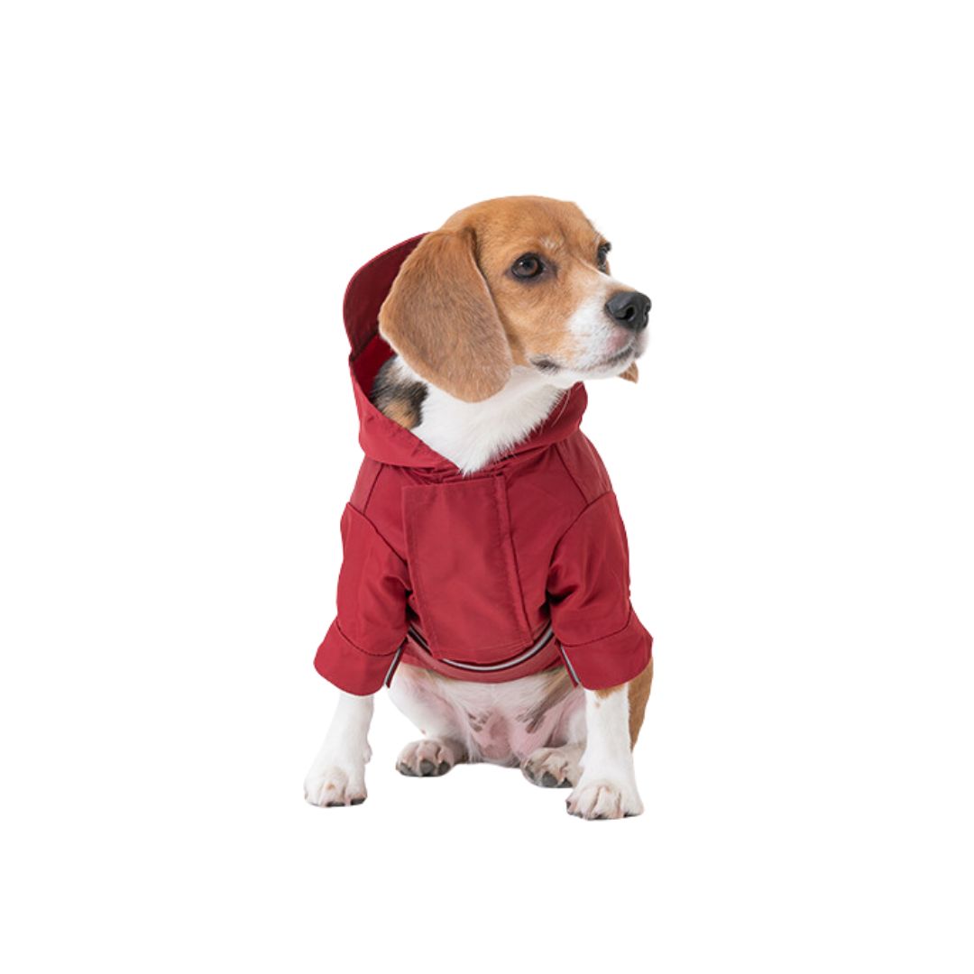 TRIBECA ADJUSTABLE VELCRO RAINCOAT - BURGUNDY