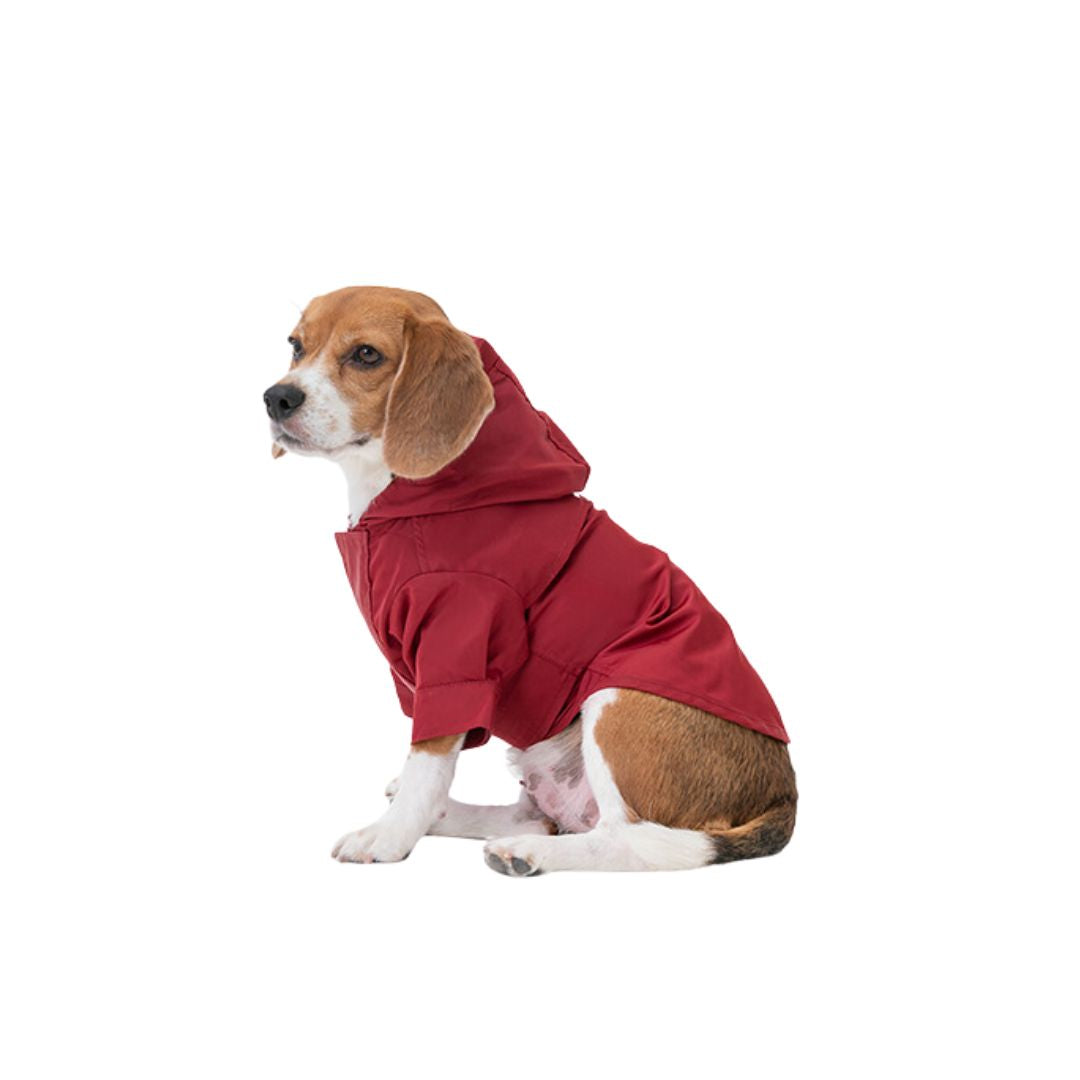 TRIBECA ADJUSTABLE VELCRO RAINCOAT - BURGUNDY