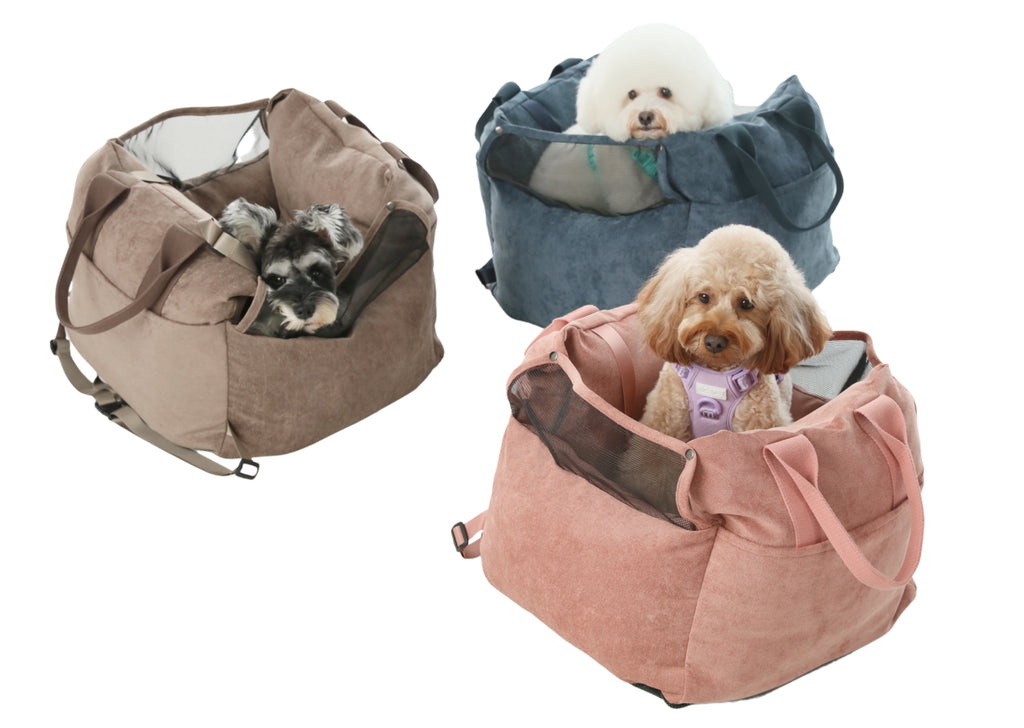 PUFF GUARD DOG CAR SEAT  - PINK