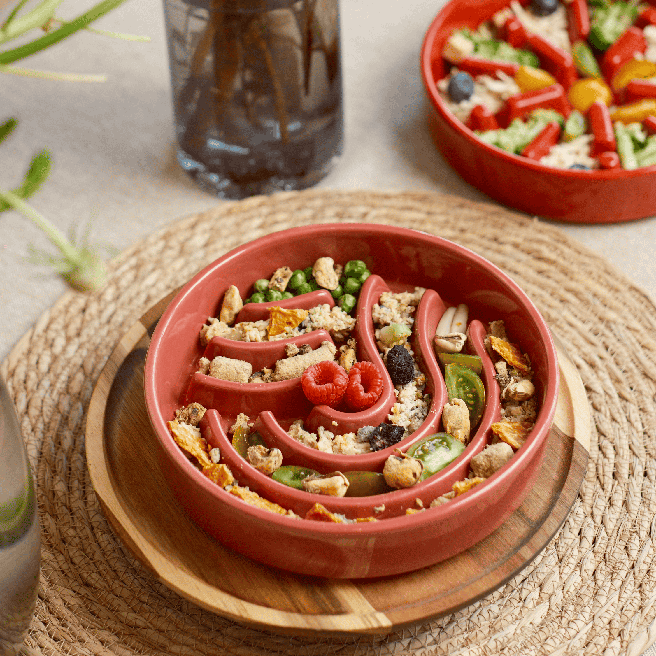 [WAVE] Slow Feeder Dog Bowls - Pink S