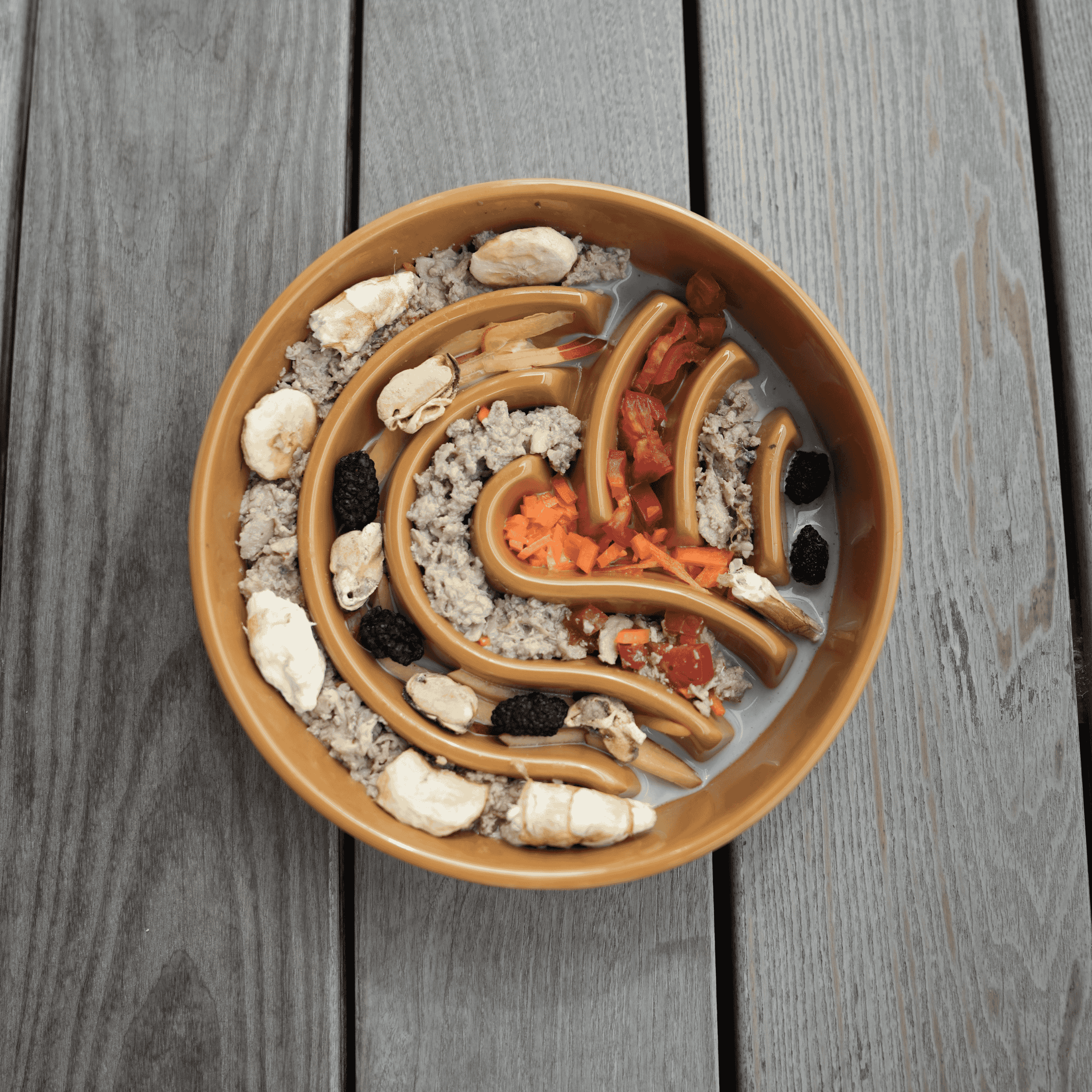 [WAVE] Slow Feeder Dog Bowls - Orange S