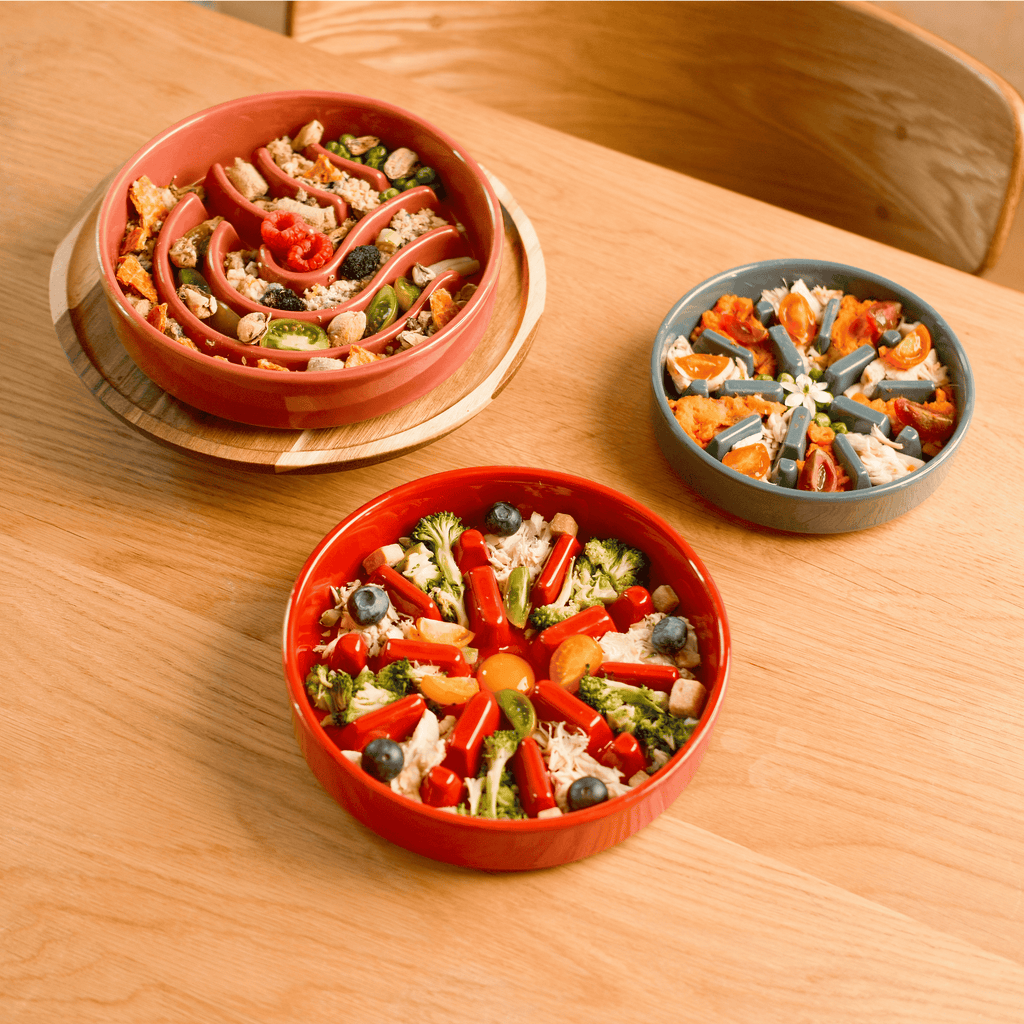 [SPARK] Slow Feeder Dog Bowls - Red M