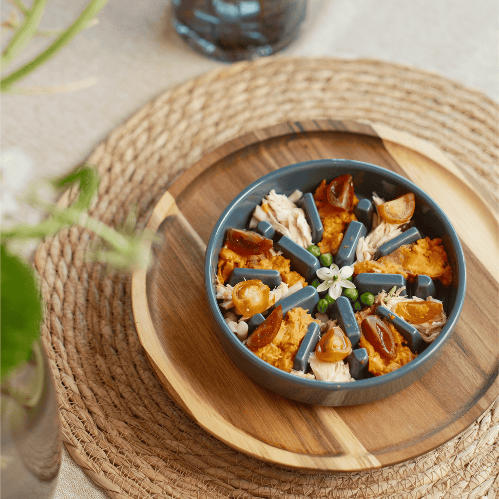 [SPARK] Slow Feeder Dog Bowls - Blue M