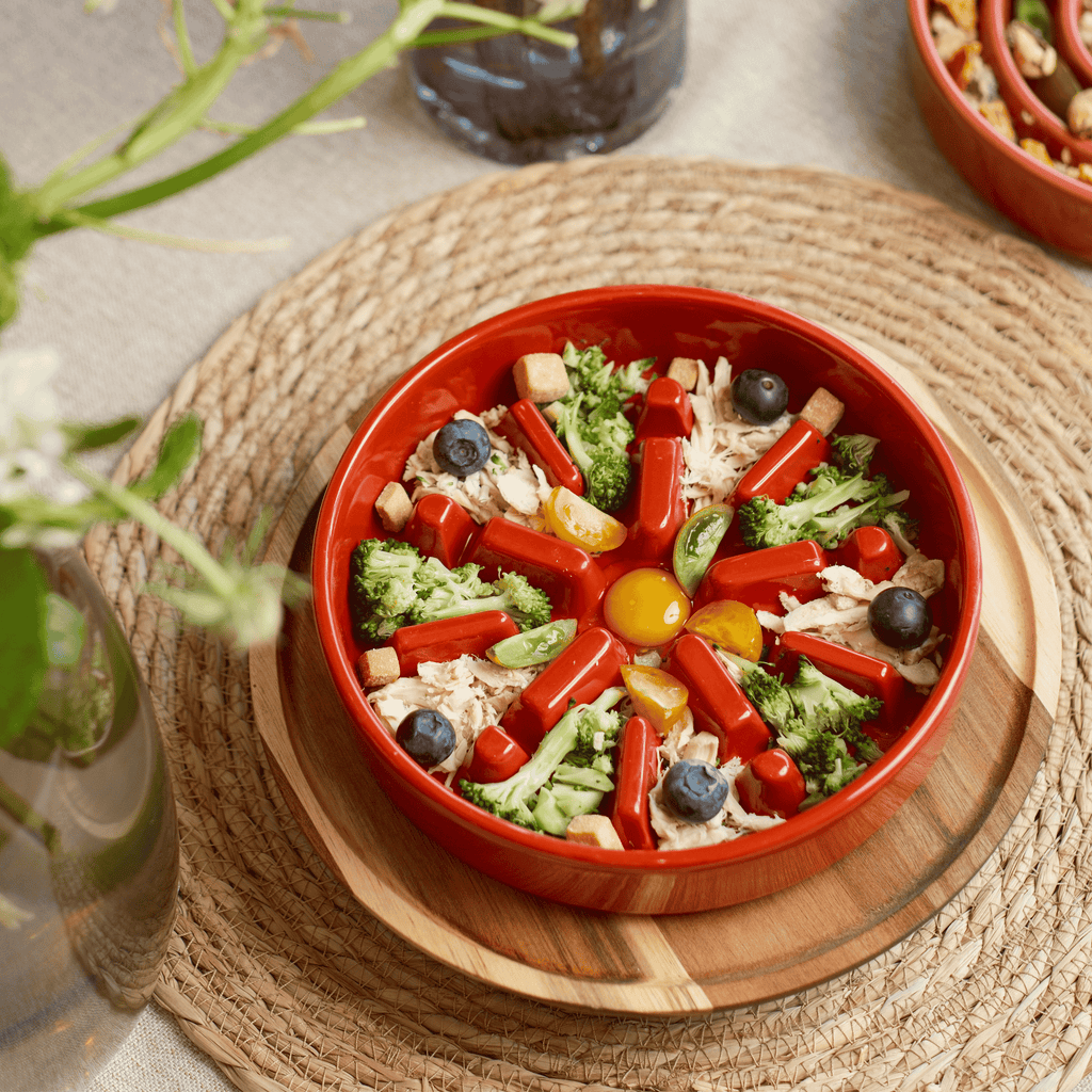 [SPARK] Slow Feeder Dog Bowls - Red M