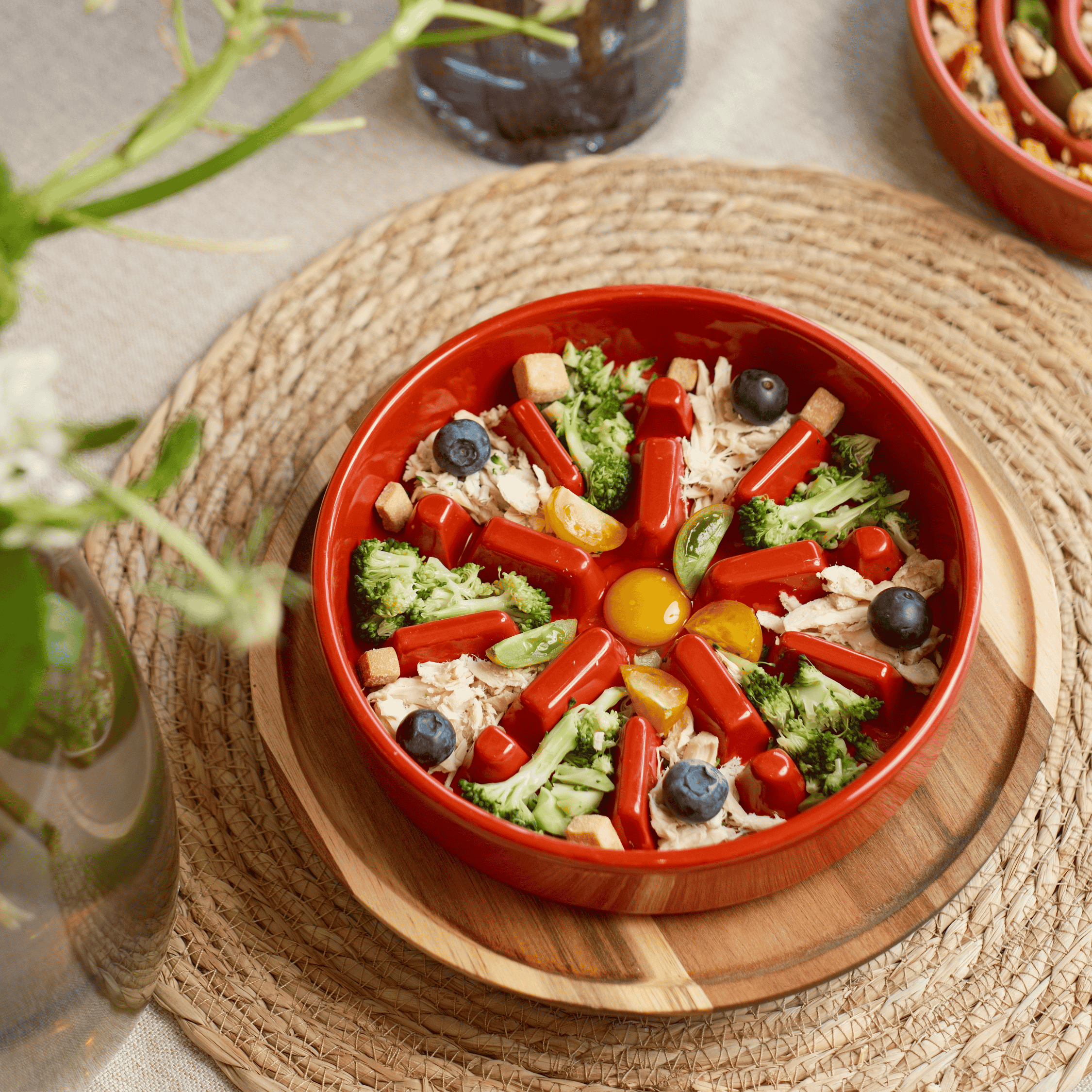 [SPARK] Slow Feeder Dog Bowls - Red M