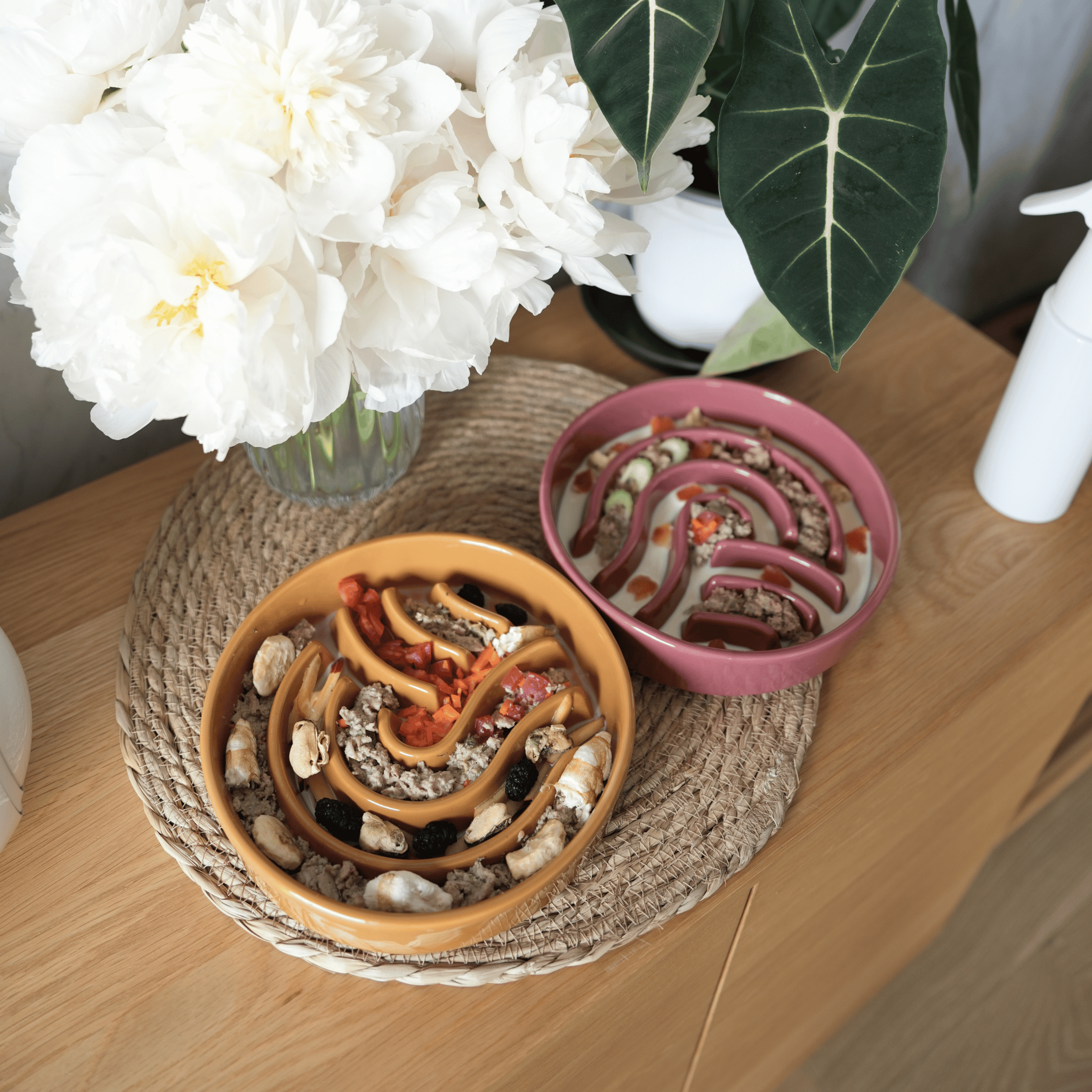 [WAVE] Slow Feeder Dog Bowls - Orange S