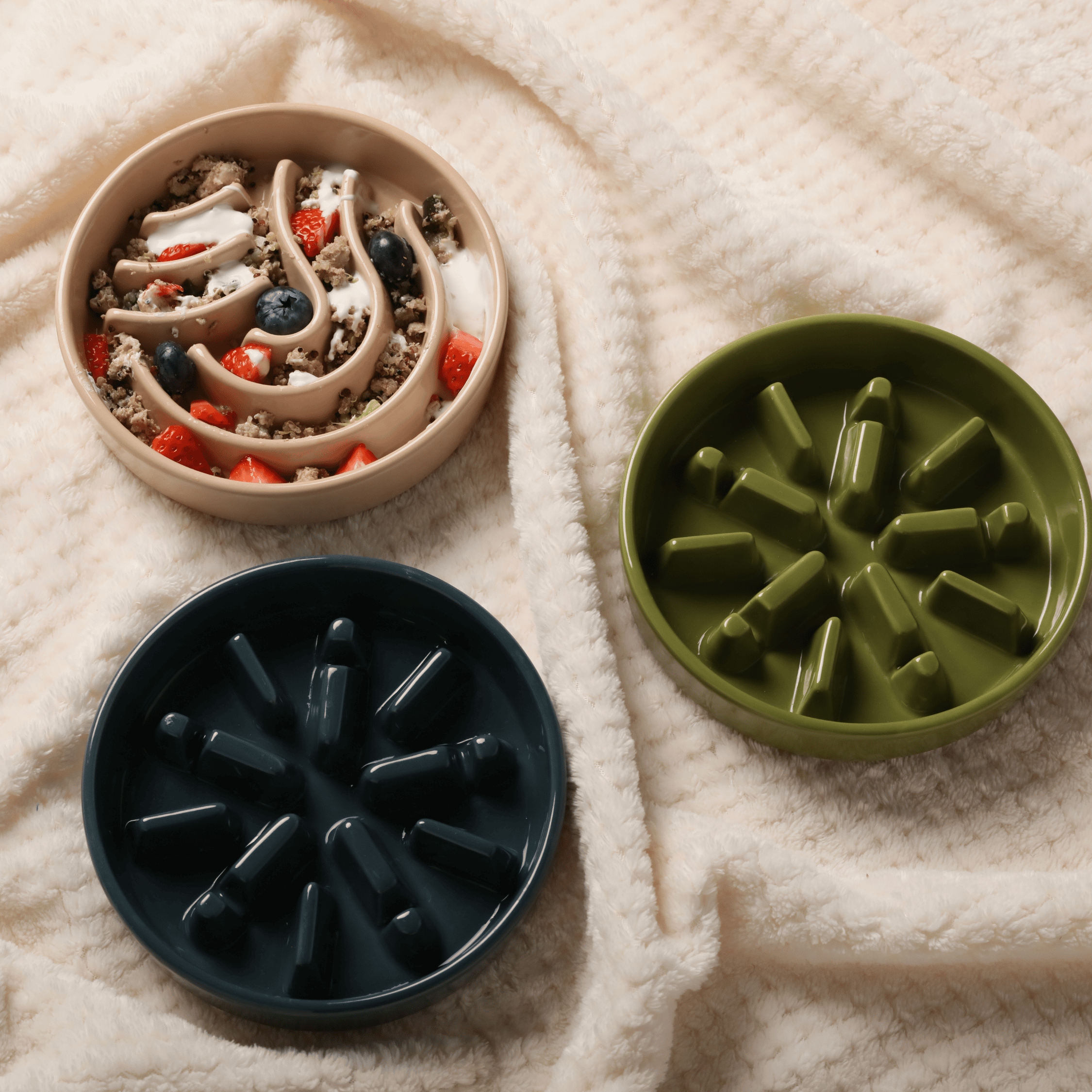 [SPARK] Slow Feeder Dog Bowls - Green M