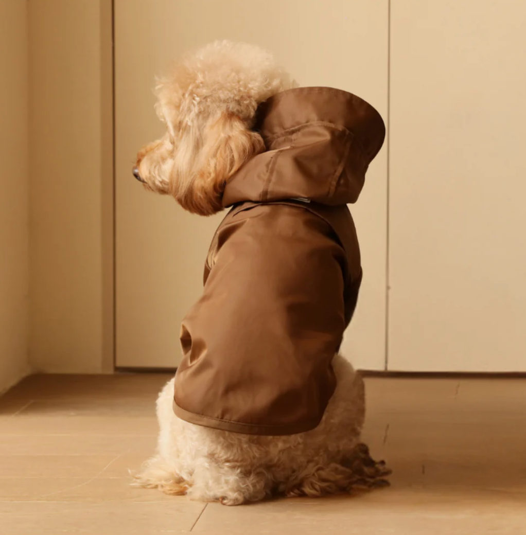 TRIBECA ADJUSTABLE VELCRO RAINCOAT - CHOCO