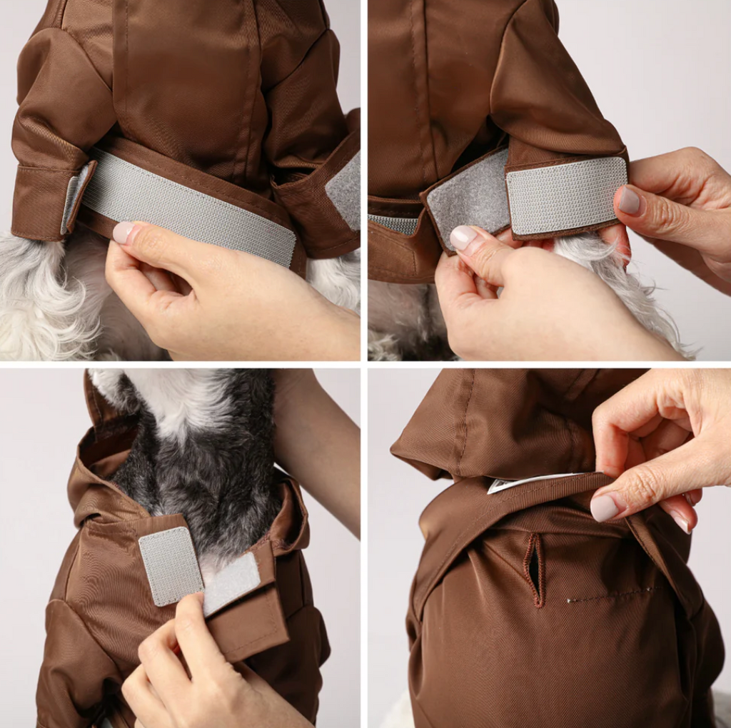 TRIBECA ADJUSTABLE VELCRO RAINCOAT - LIGHT BLUE