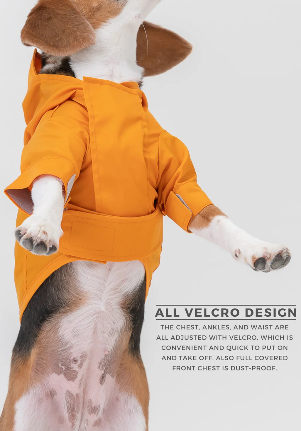 TRIBECA ADJUSTABLE VELCRO RAINCOAT - CHOCO