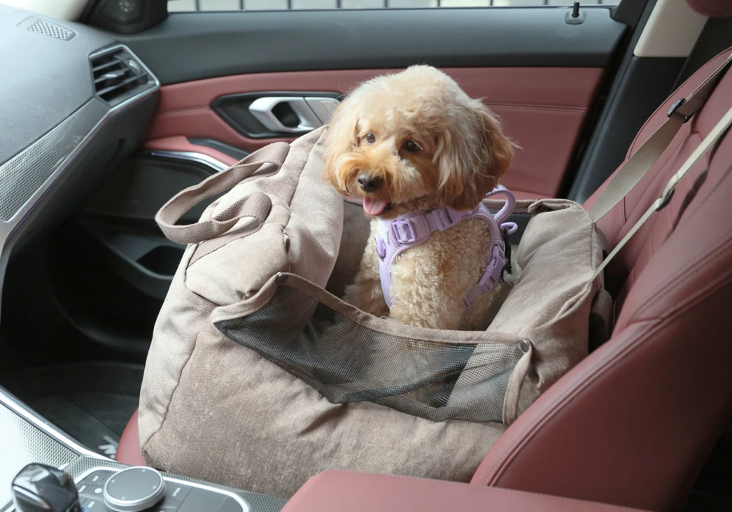PUFF GUARD DOG CAR SEAT  - PINK