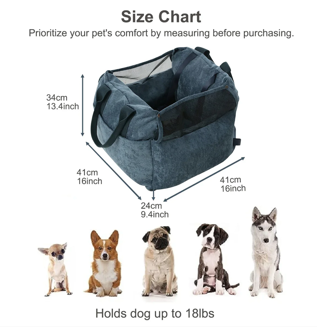 PUFF GUARD DOG CAR SEAT  - PINK