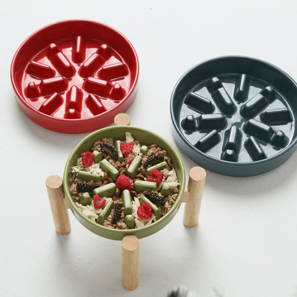 [SET SPARK] Slow Feeder Dog Bowls - Red M